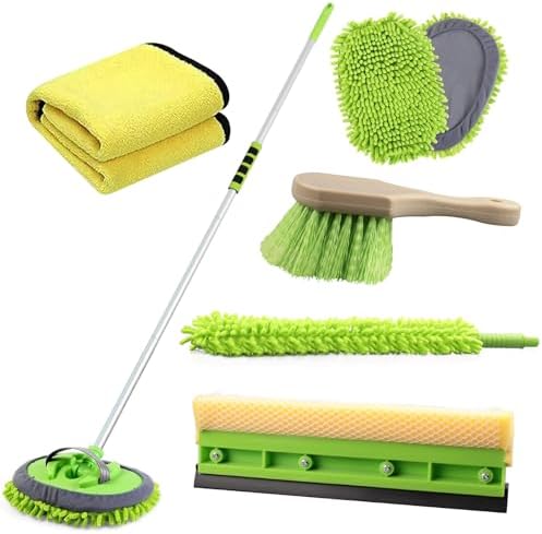 Complete Car Glass Cleaner Kit 62 Extension Pole Premium Cleaning Tools