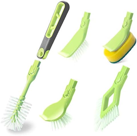 Guay 4-Piece Kitchen Cleaning Brush Set with Handle and Scrub Sponge