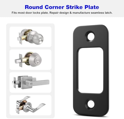 Upgrade Your Door Security with Black Deadbolt Strike Plate