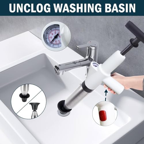 Efficient High-Pressure Toilet Plunger - plunges fast to clear clogs