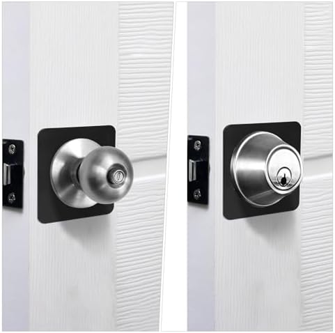 Double-Sided Adhesive Square Changed Door knob cover plate stainless steel for door handle deadbolt