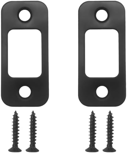 Alamic Deadbolt Strike Plate 2-Pack - Durable Door Fasteners for Home Use