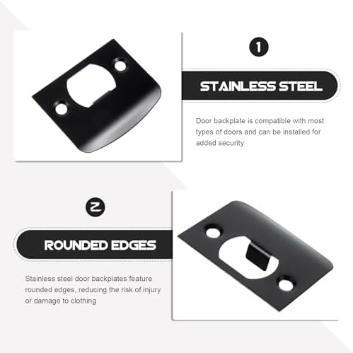 Stainless Steel Door Strike Plate Set