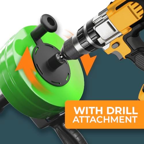 50FT Drain Snake Real DIY Drain Unblocker