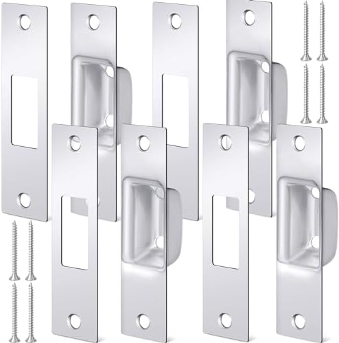 Hicarer 4-Piece Deadbolt Strike Plate Set