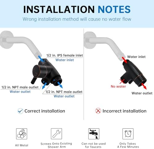 G-Promise Solid Metal Shower Arm Diverter