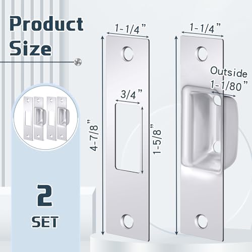 Hicarer 2-Piece Door Strike Plate Set