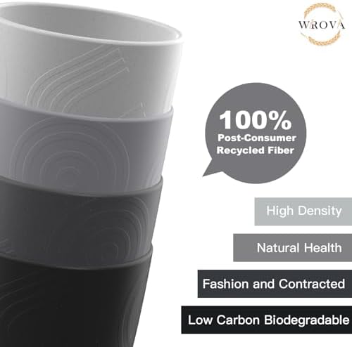 8-Piece Wheat Straw Cups Reusable Healthy Tableware