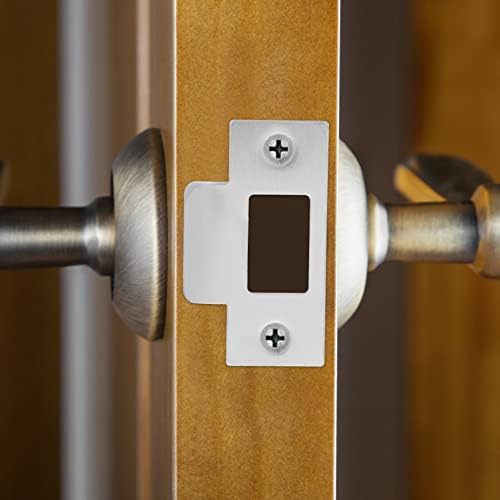 Stainless Steel 4-Piece Adjustable Strike Plate Kit for Home Use