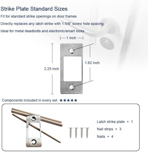 Lock Strengthening Strike Plate for Door Fixing - Smooth Operation and Durable Performance