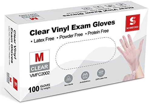 Schneider Clear Vinyl Exam Gloves
