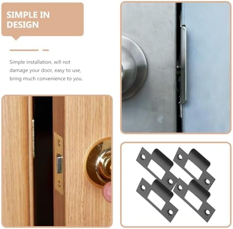 DOITOOL 4Pcs Stainless Steel Door Strike Plate