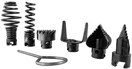 7-Piece Manganese Steel Pipe Dredge Cutter Heads Set Drain Cleaning Tools for Home Use