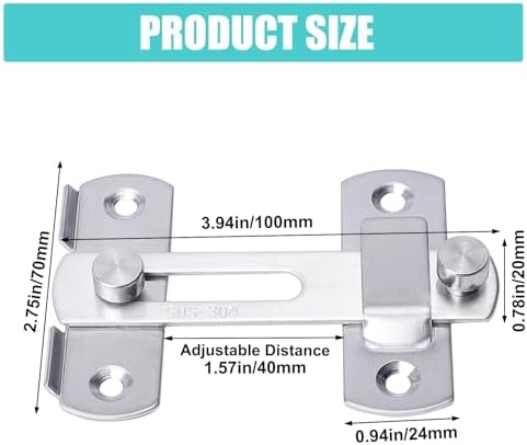 Li-TianFeng 304 Stainless Steel Barn Door Lock 1-Piece