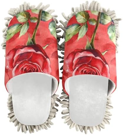 Burbuja Rose Mop Slippers Soft Microfiber Washable Kitchen Living