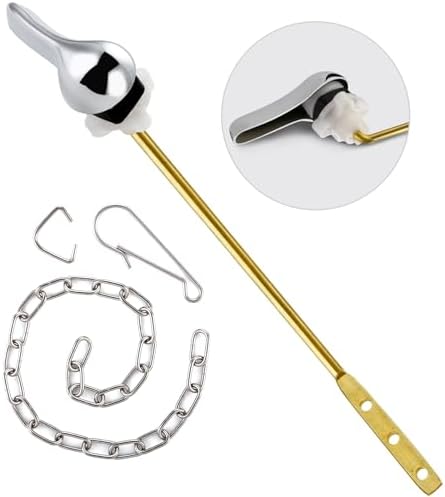 Hotingmaans Ace Toilet Flush Lever Kit Universal Front Mount Replacement Handle Chain