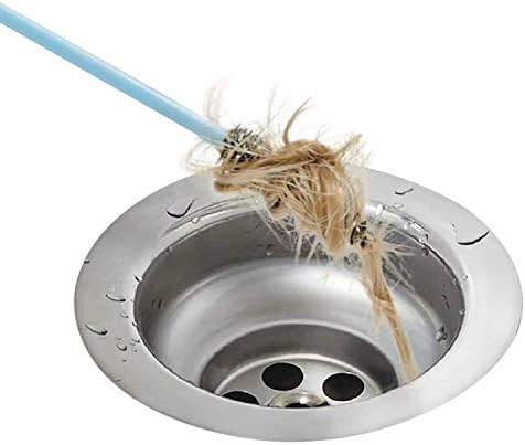 SAGEFINDS Effortless Drain Clever Flexible Drain Cleaning Sticks 195 Handle Disposable 12_pack