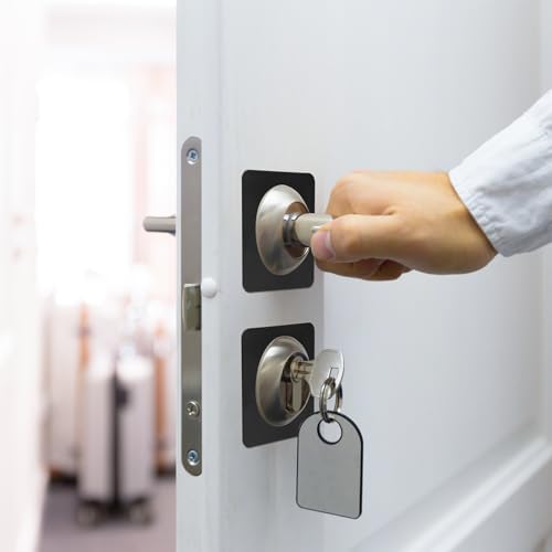 Double-Sided Adhesive Square Changed Door knob cover plate stainless steel for door handle deadbolt