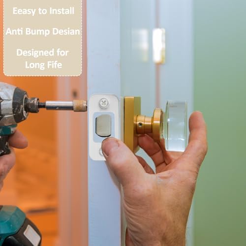 Sturdy Steel Door Locks for Home Commercial Use 4-Piece Set with 8 Easy-Wrap Screws Proven to Be the Best Choice