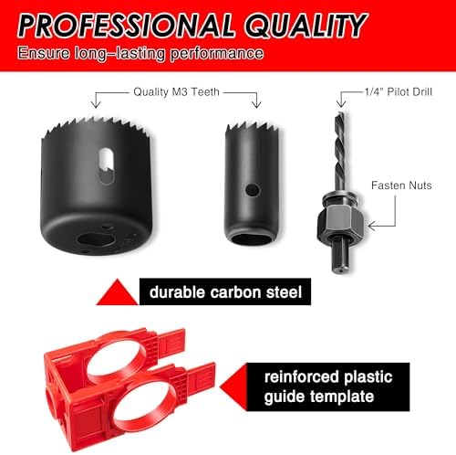 Feekoon Door Lock Installation Kit for Wooden Doors