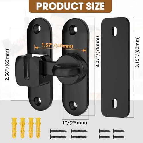 Multi-Angle Barn Door and Latch Lock Set with Zinc Alloy Surface Treatment