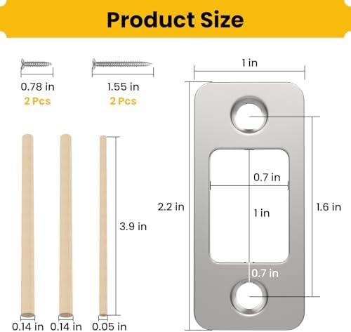 Sleek Rust-Proof Door Backplate for Increased Security