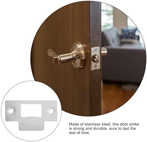 Stainless Steel 4-Piece Adjustable Strike Plate Kit for Home Use