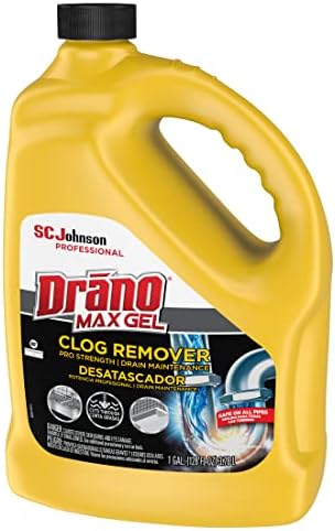 Effective 128 oz Clog Remover - Drano Max Gel with bleach 4Carton