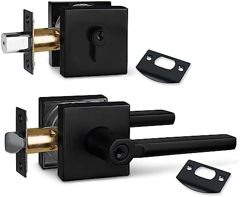 NEWBANGKEYED ENTRY DOOR COMBO with Matte Black Finish