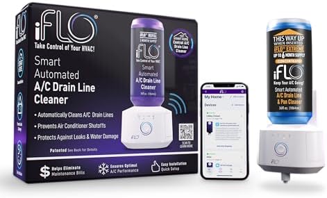 No Clog AC Drain Cleaner iFLO 36oz 6-Month Supply App-Controlled AC Maintenance