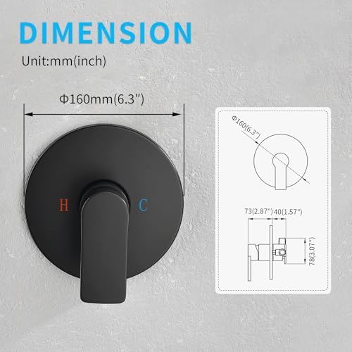 Stylish Single-Handle Shower Valve