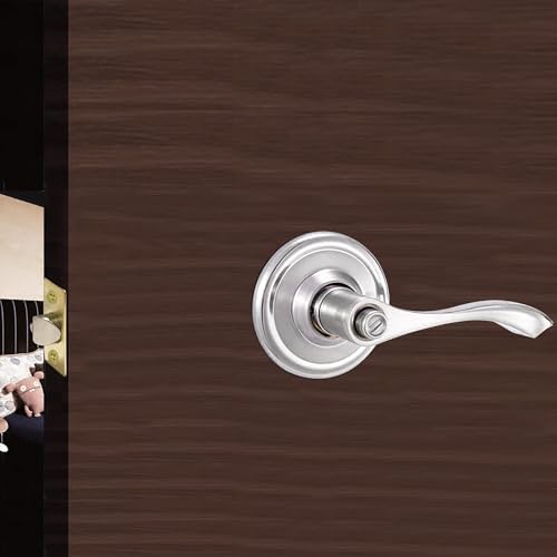 5 Backset Entry Door Latch Polished Brass Durable Entry System