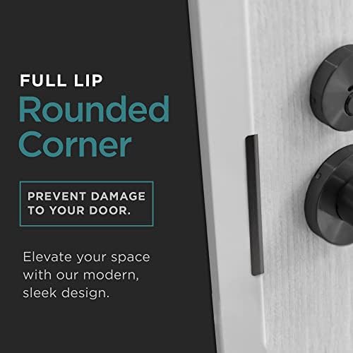 NYCO Universal Door Strike Plate - Easy to Install Deadbolt Plate with Dark Bronze Finish