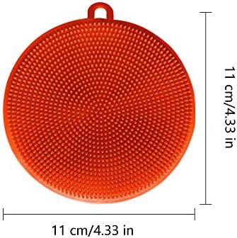 Premium Silicone Dish Scrubber Set 7PCS Safe for Oils BPA Free Heat Resistant Eco-Friendly