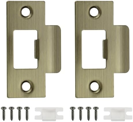 2-34 Bronze Door Strike Plate Set 2 Pieces