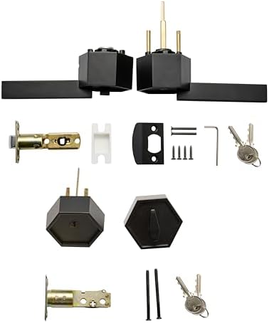 Berlin Modisch Zero Gravity Door Lever Handle Set with Deadbolt 1