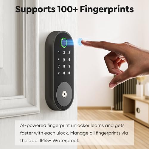 Sifely Smart Lock - Fingerprint Keypad Door Lock with Alexa Google Assistant Integration