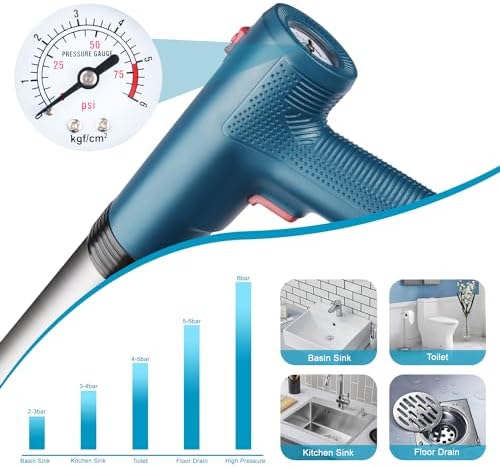 Electric Toilet Plunger High-Pressure Drain Clog Remover