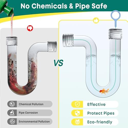 Kellys Collection 5-Piece Drain Snake Set 50-Inch Unbreakable Hair Debris Remover for Bath Shower Kitchen Pipes