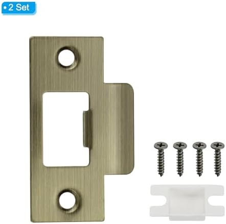 2-34 Bronze Door Strike Plate Set 2 Pieces