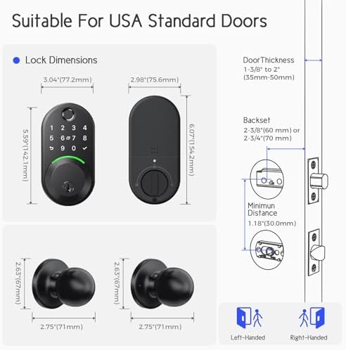Secure Door with Fingerprint Entry Remote Access by WiseGear