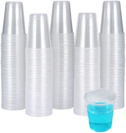 Turbo Bee 300Pack 3OZ Clear Plastic Cups Disposable HouseHH Supplies