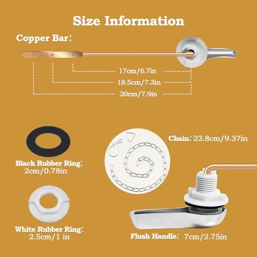 Stainless Steel Toilet Handle Kit Universal Front Mount for American Standard Toilets Easy to Install and Durable