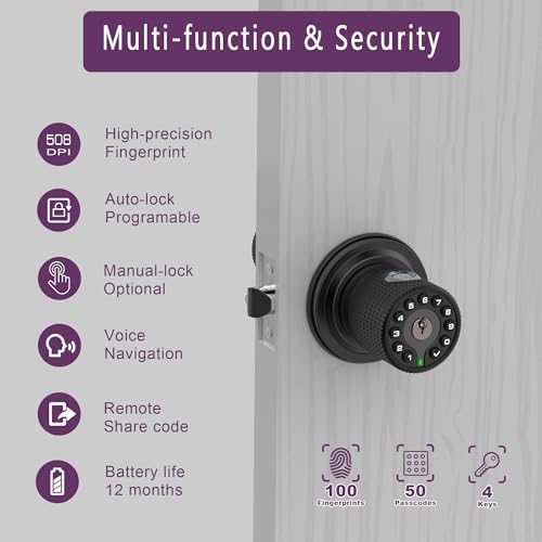 Secure biometric door lock
