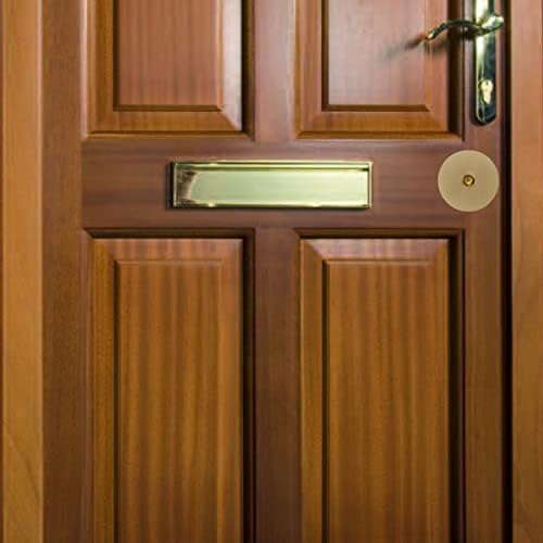 Quality Steel Door Lock Hole Cover for Home Use - Brass Finish