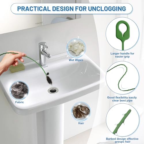 Kellys Collection 12-Piece Snake Drain Hair Remover Multi-Functional clog Removal Tools for Home Businesses