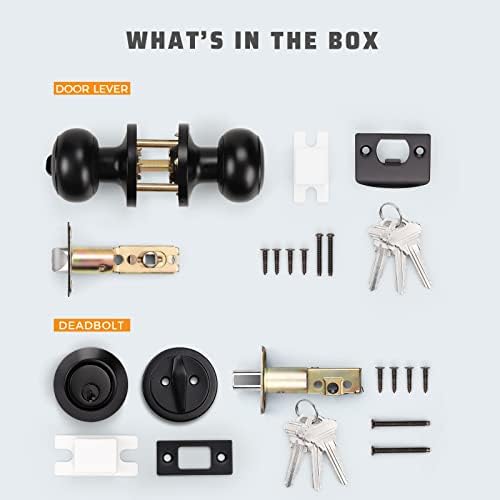 KNOBWELL Entry Door Knob and Deadbolt Set Top Security Convenience