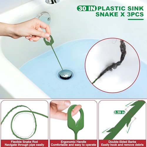 EastLink Complete Drain Clog Remover Set 18PCS