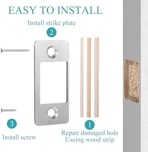 Double-Ended Door Strike Plate Kit - Strengthen Security with Enhanced Lock Fit