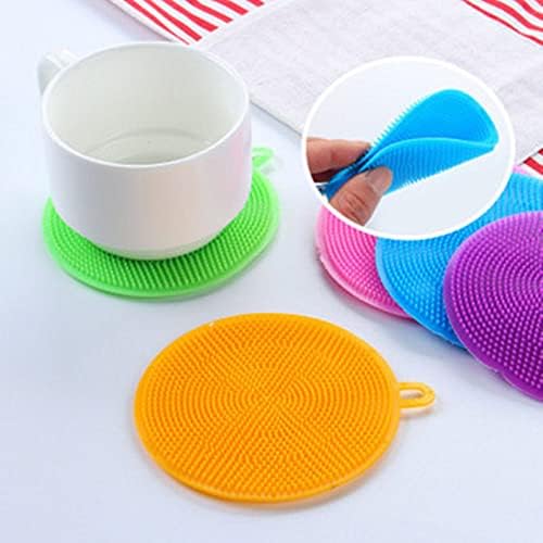 Premium Silicone Dish Scrubber Set 7PCS Safe for Oils BPA Free Heat Resistant Eco-Friendly